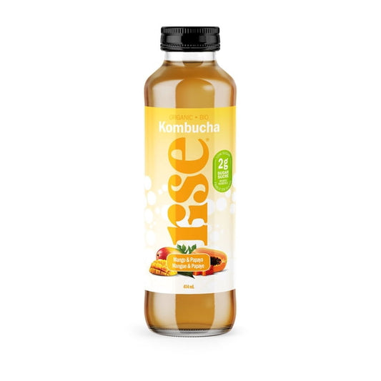 RISE Mango & Papaya Kombucha, 414 mL