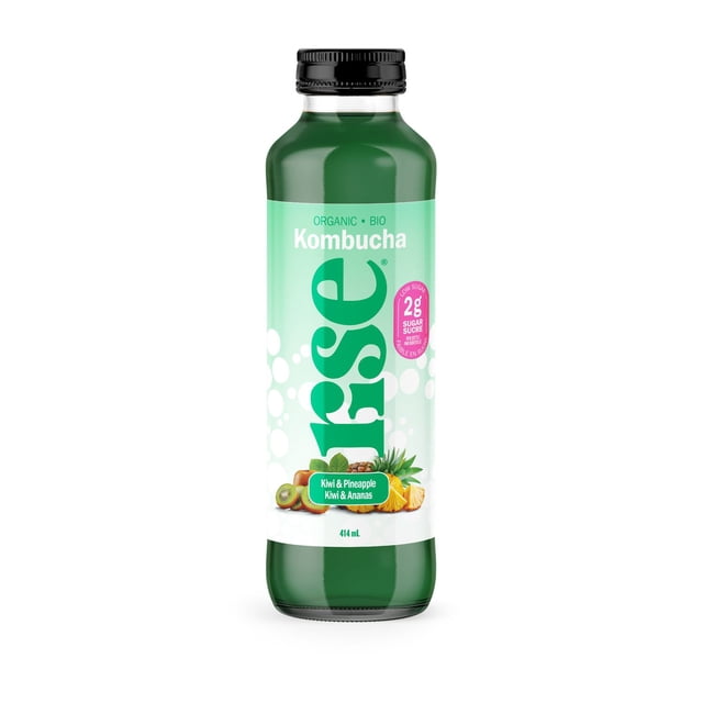 RISE Kiwi & Pineapple Kombucha, 414 mL