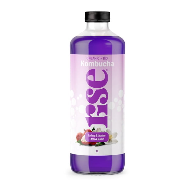 RISE Lychee & Jasmine Kombucha, 1 L