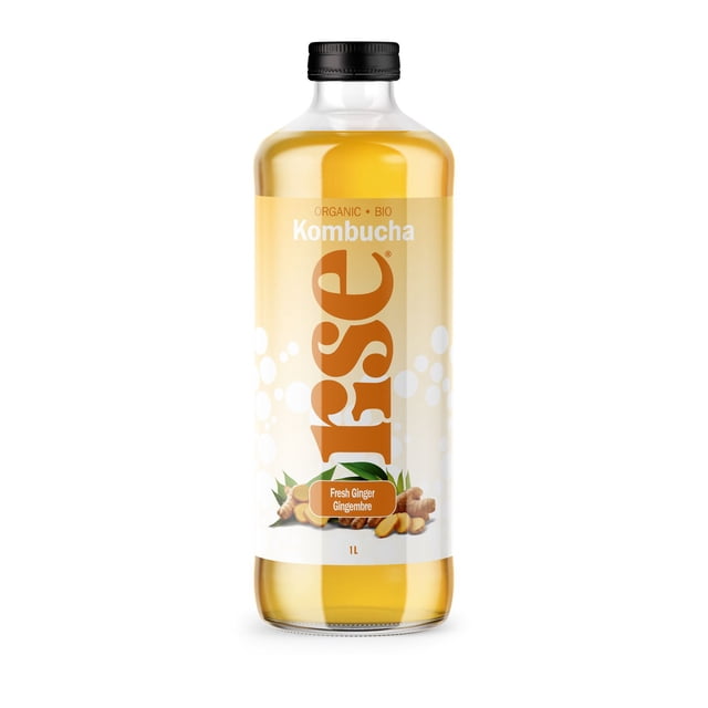 RISE Fresh Ginger Kombucha, 1 L