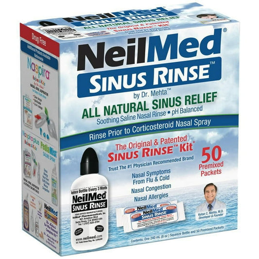 NeilMed Sinus Rinse Kit with 50 Packets Kit, 350 g, 50 Count