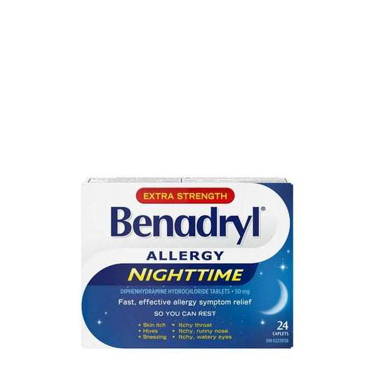 Benadryl Extra Strength Nighttime 50mg 24ct Caplets, 37 g, 24 Count