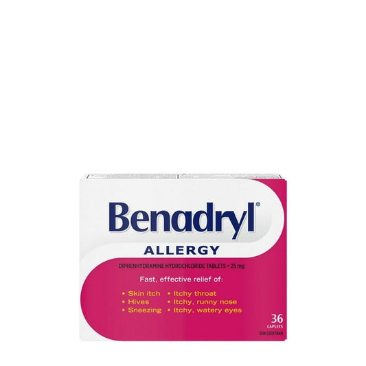 Benadryl Allergy 25mg 36ct Caplets, 43 g, 36 Count
