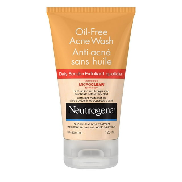 Neutrogena Oil-Free Acne Daily Scrub Salicylic Face Scrub, 125 g