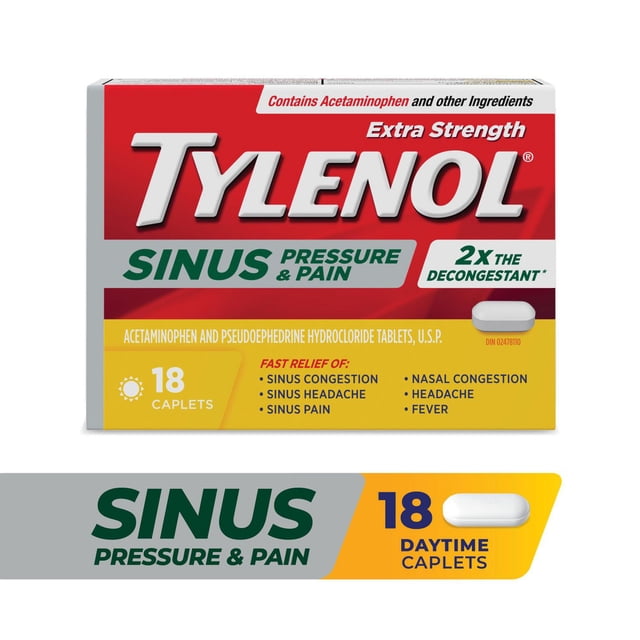 Tylenol Extra Strength Sinus Pressure & Pain 18ct Caplets, 34 g, 18 Count