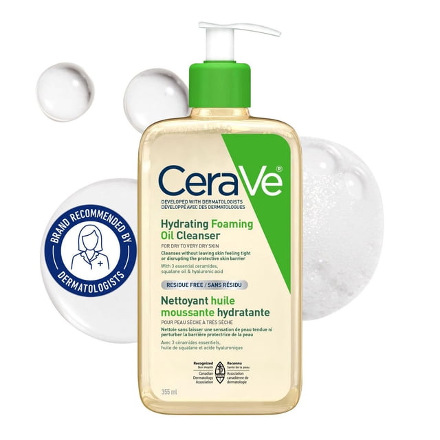 CeraVe Hydrating Foaming Oil Mid Size Cleanser, 355 g