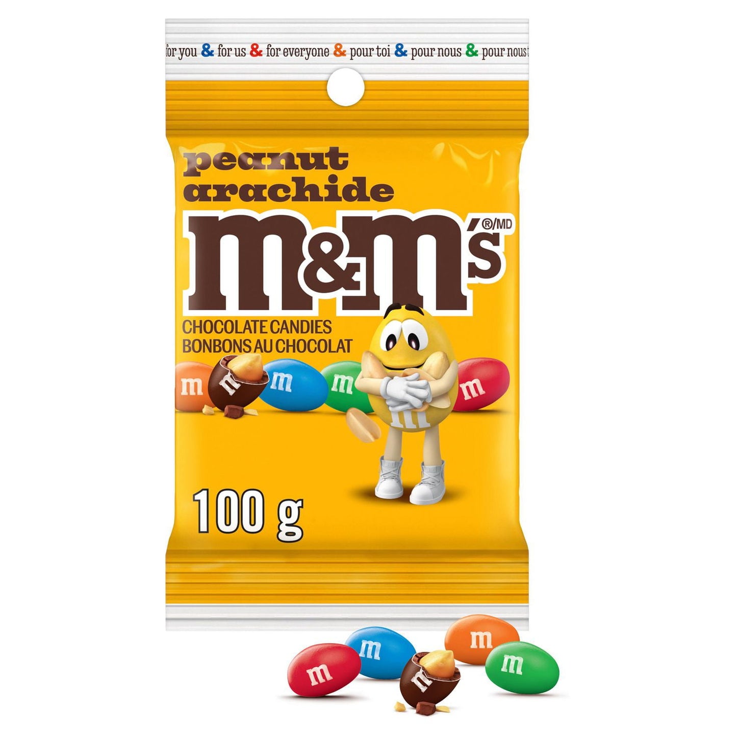 Mms Peanut Milk Chocolate Candies Snacking Bag 100g