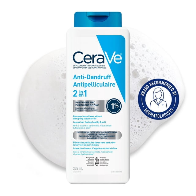 CeraVe 2-in-1 Anti-Dandruff Shampoo & Conditioner, 355 g