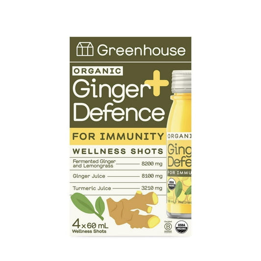 Greenhouse Juice Co. Ginger Defence Wellness Shot, 4 x 60 mL