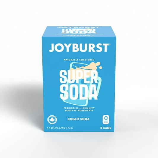 Joyburst Cream Soda Soda, 4 x 355 mL