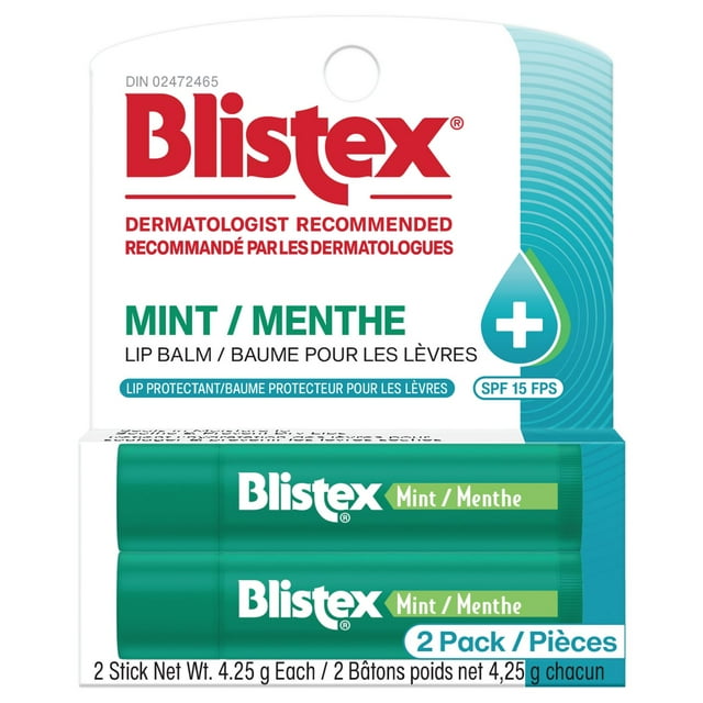Blistex Mint Twin Pack Lip Balm, 9 g, 2 Count