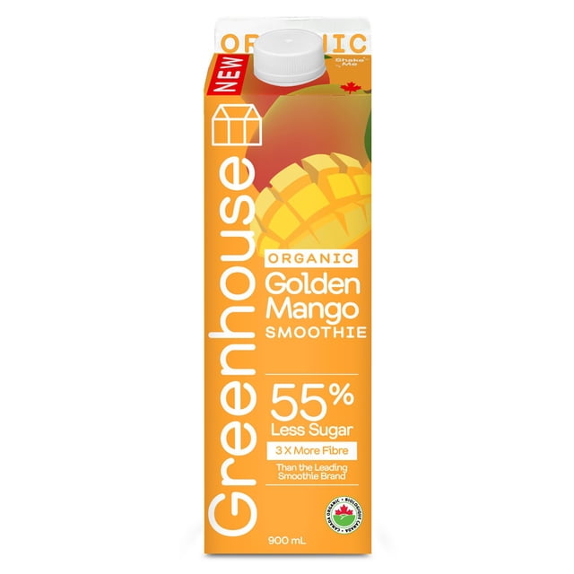 Greenhouse Juice Co. Golden Mango Organic Smoothie, 900 mL