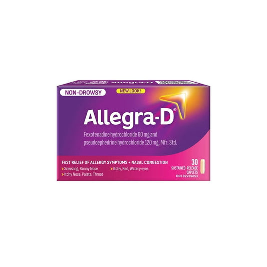 Allegra D Allergy + Congestion Tablets, 31 g, 12 Count