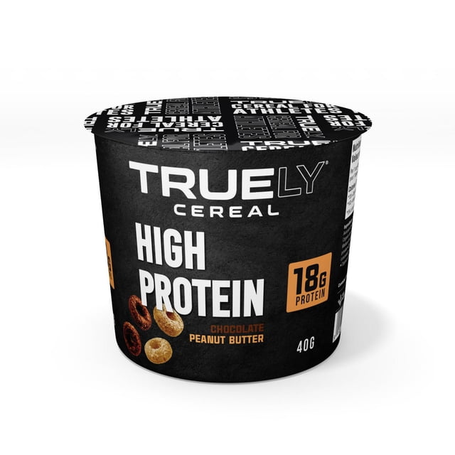 TRUELY Chocolate Peanut Butter High Protein Cereal, 40 g