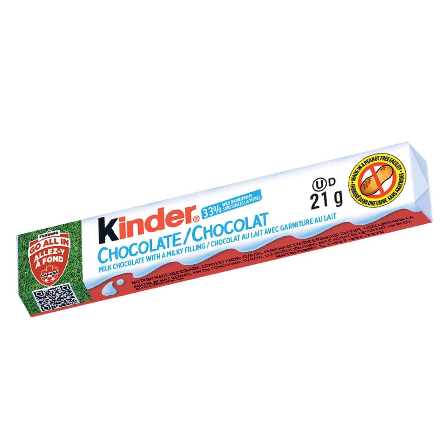 Kinder Chocolatechocolat Milk Chocolate Bar With A Milky Filling White