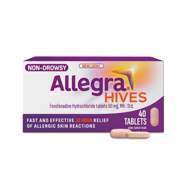 Allegra Hives 12-Hour 40ct Tablets, 45 g, 40 Count