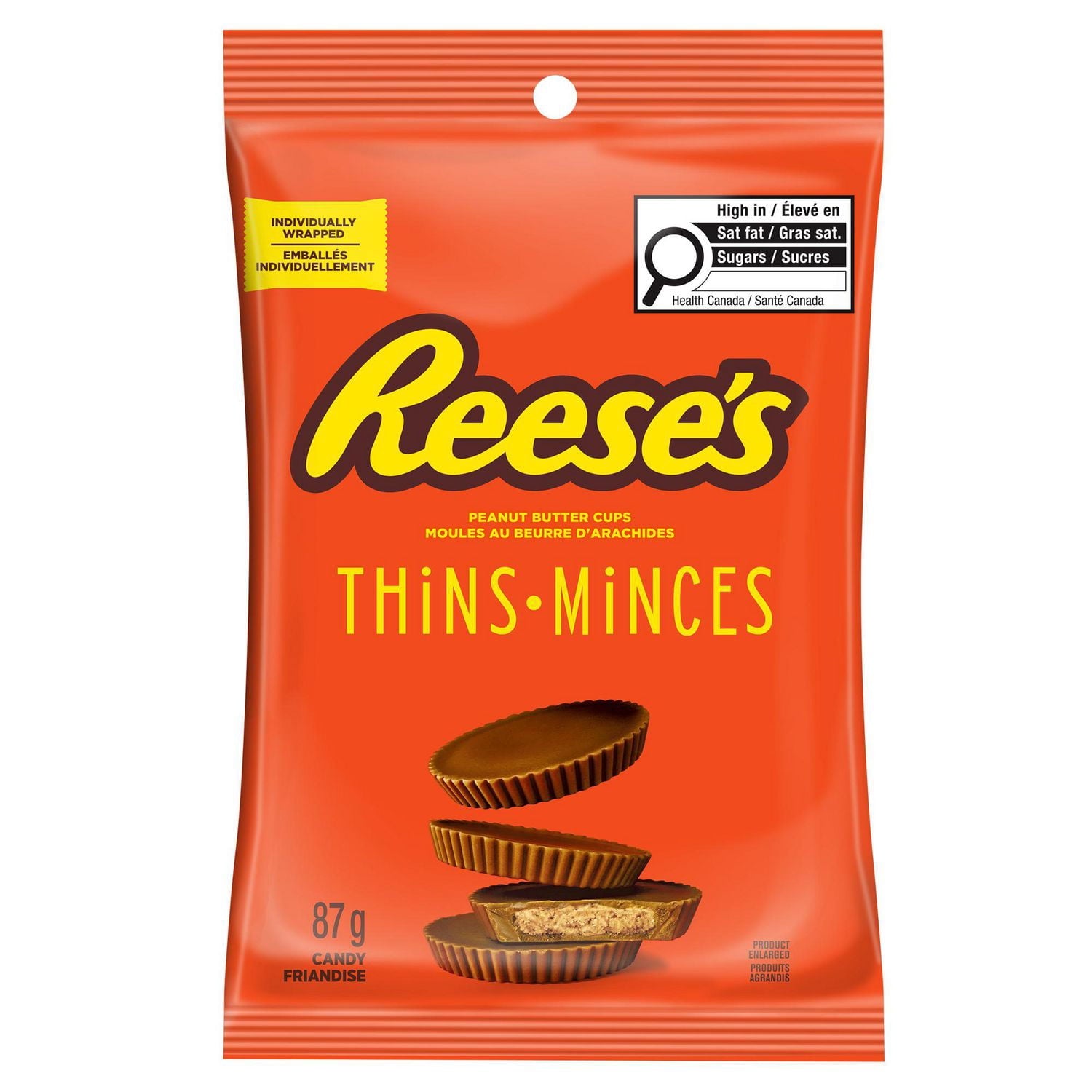 Reeses Thins Peanut Butter Cups Milk Chocolate 87g