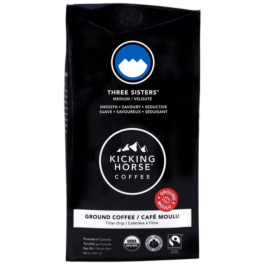 Kicking Horse Three Sisters Medium Roast Ground Coffee 284g, 284 g