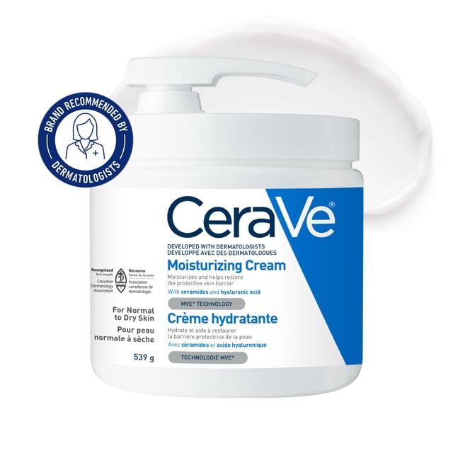 CeraVe Moisturizing Pump Value Size Cream, 539 g