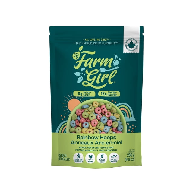 Farm Girl Rainbow Hoops Cereal, 280 g