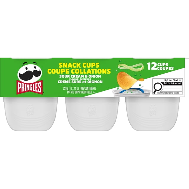 Pringles Snack Stacks Sour Cream & Onion Potato Chips, 228 g