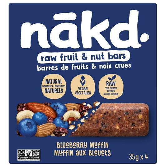 Nakd Blueberry Muffin Multipack, 140 g, 4 Count