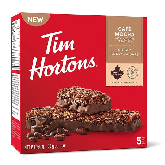 Tim Hortons Cafe Mocha Granola Bars, 150 g, 5 Count