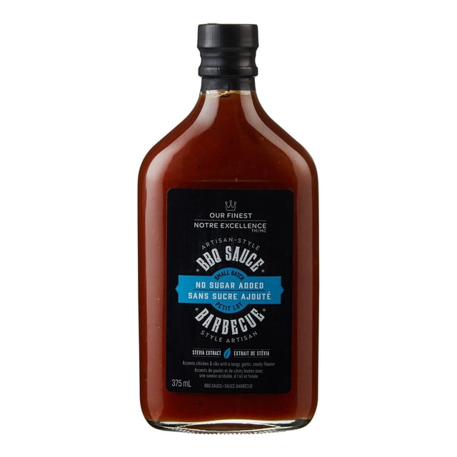 Our Finest No Sugar Added BBQ Sauce, 375 g