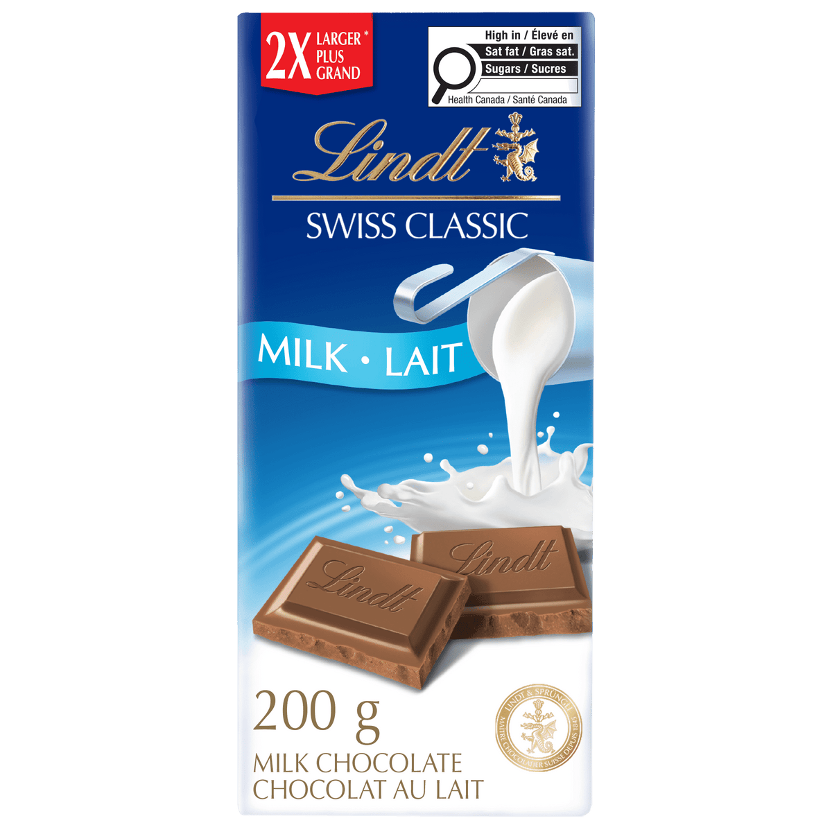 Lindt Swiss Classic Milk Chocolate Bar 200g