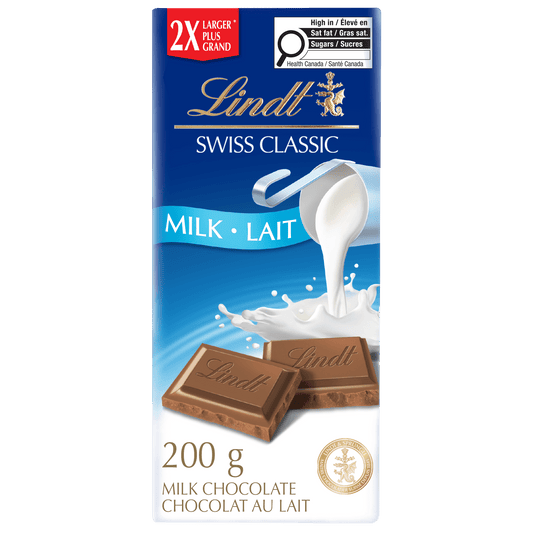 Lindt Swiss Classic Milk Chocolate Bar 200g