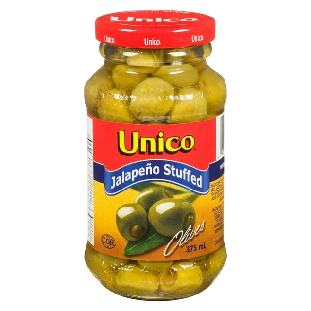 Unico Stuffed Jalapeno Olives, 375 g