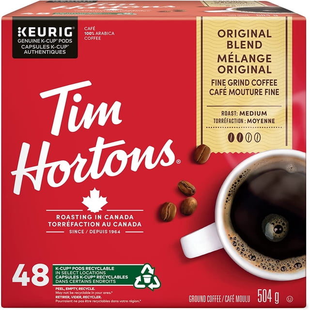 Tim Hortons Original Blend K-Cup Coffee Pods 48ct, 504 g, 48 Count