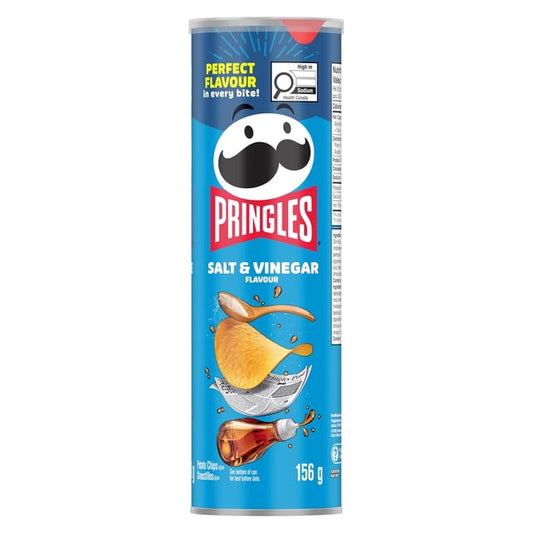 Pringles Salt & Vinegar Potato Chips, 156 g