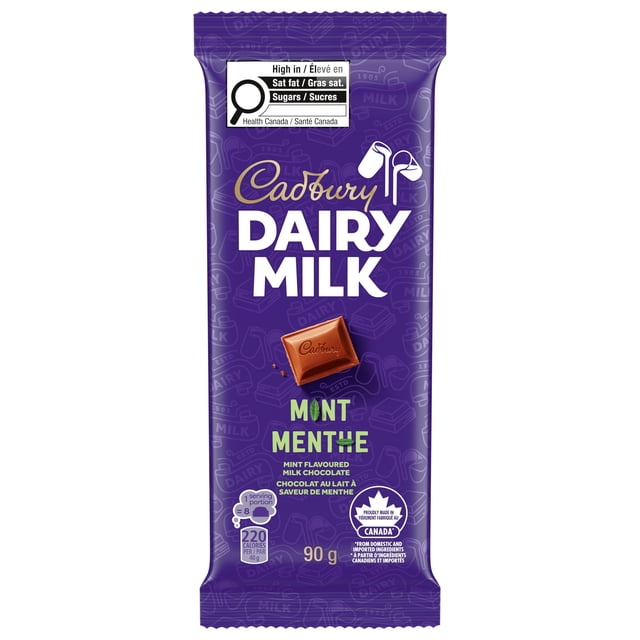 Cadbury Dairy Milk Mint Chocolate Bar 90g