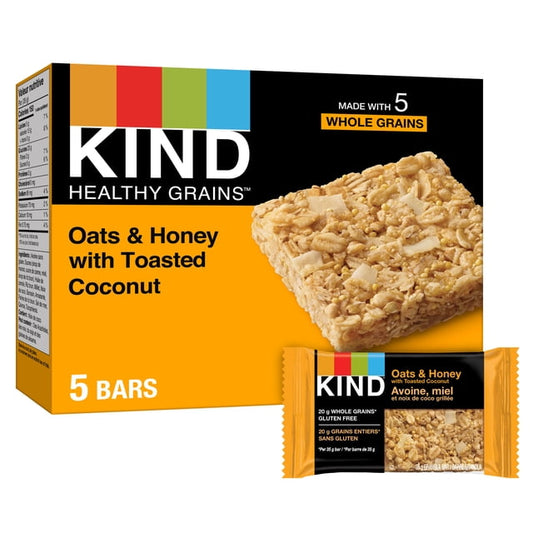 KIND Oats & Honey with Toasted Coconut Healthy Grains Bars, 175 g, 5 Count