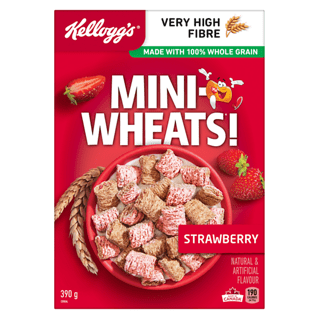Kellogg's Mini-Wheats Strawberry Cereal, 390 g