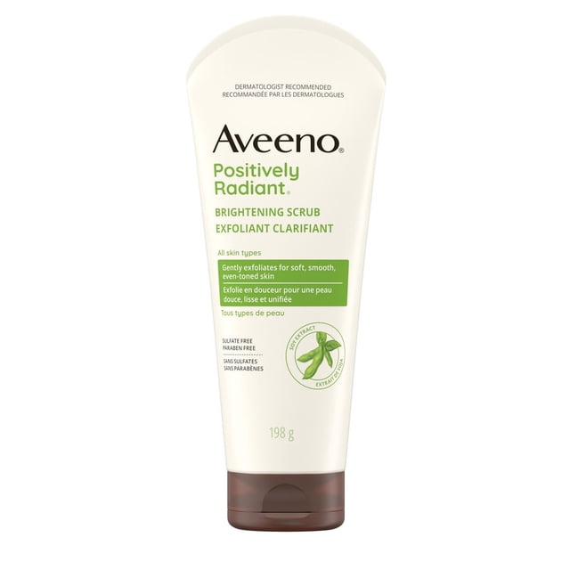 Aveeno Positively Radiant Brightening Face Scrub, 198 g