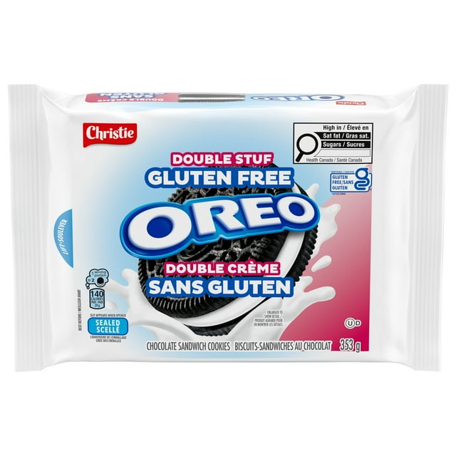 OREO Gluten Free Double Stuf Chocolate Sandwich Cookies 353g