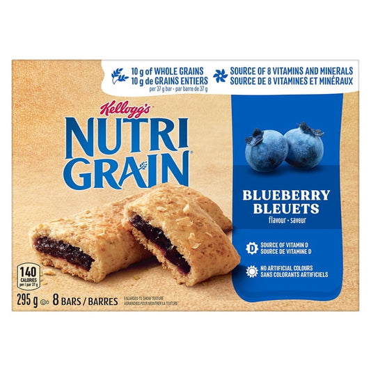 Kellogg's Nutri-Grain Blueberry Cereal Bars, 295 g, 8 Count