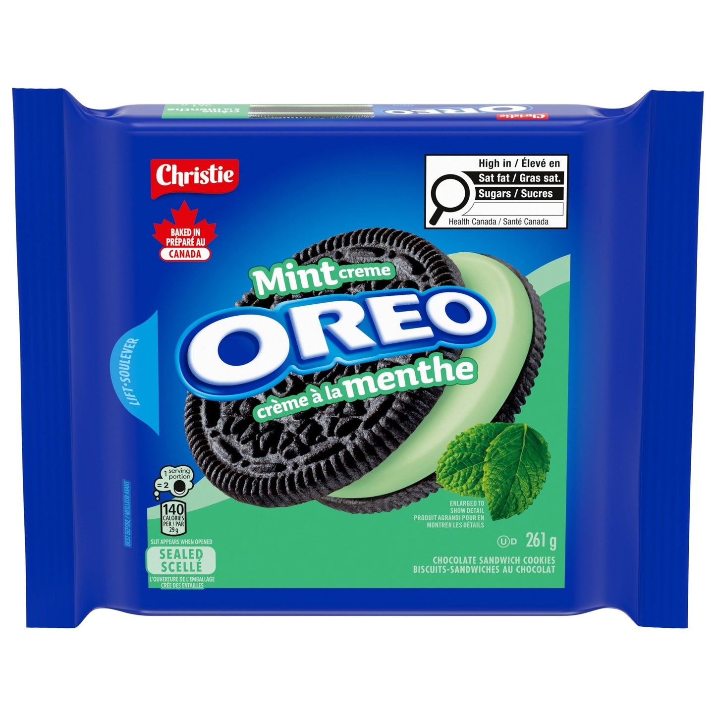 Oreo Mint Crème Sandwich Cookies 261g