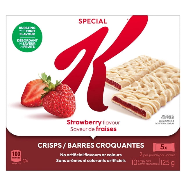 Kellogg's Special K Strawberry Fruit Crisps Fruit Crisps, 125 g, 10 Count