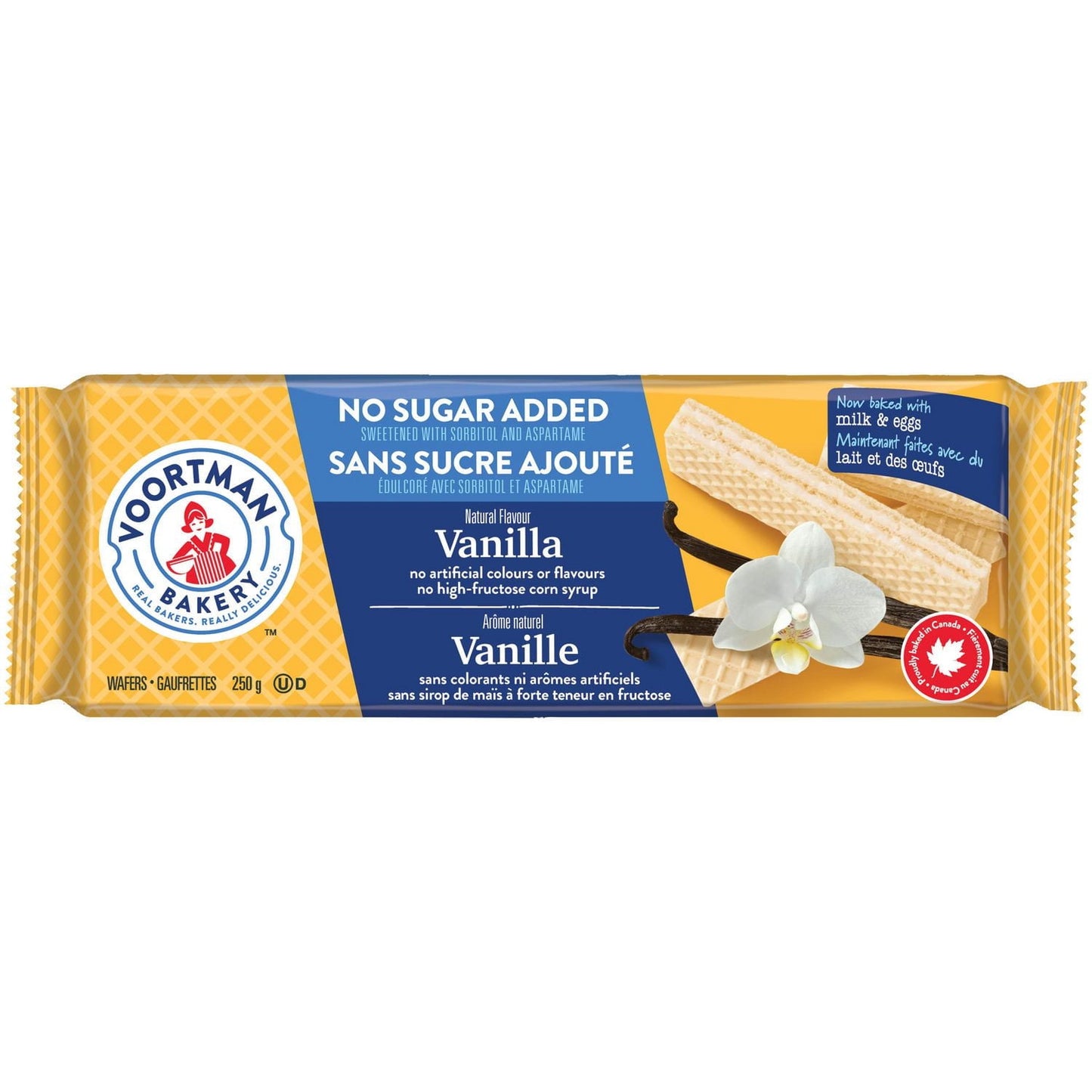 Voortman No Sugar Added Vanilla Wafer Cookies 250g