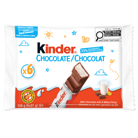 Kinder Chocolate Milk Chocolate Bars 126g