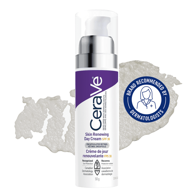 CeraVe Skin Renewing Day Cream SPF 30 Retinol Moisturizer, 50 g