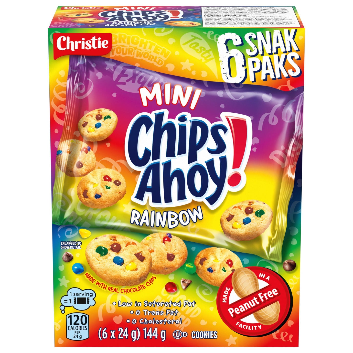 Chips Ahoy Mini Rainbow Snack Packs 144g