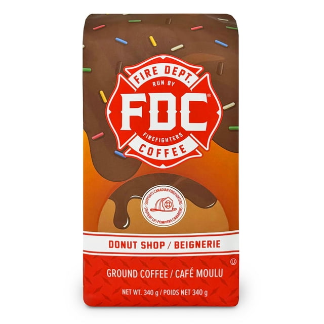 Fire Department Coffee Donut Shop Medium Roast Ground Coffee, 340 g
