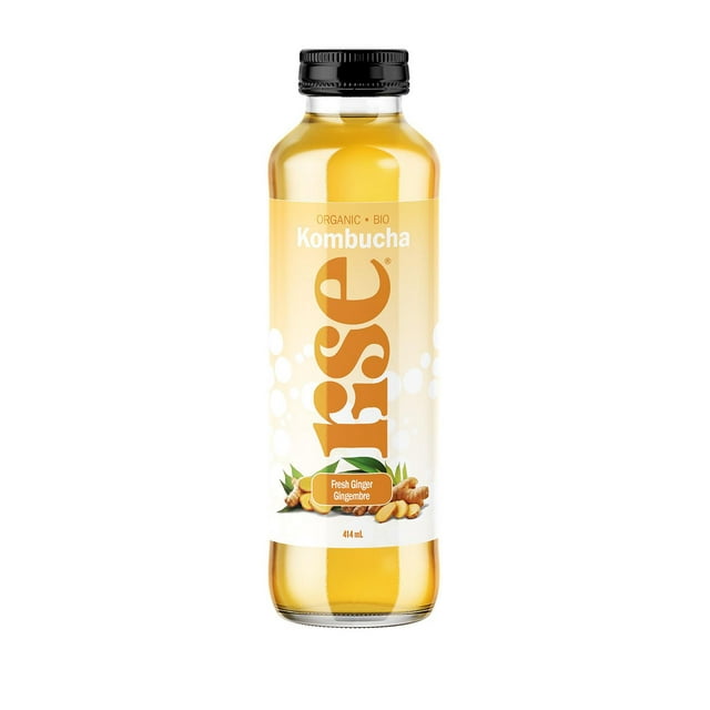 RISE Fresh Ginger Kombucha, 414 mL