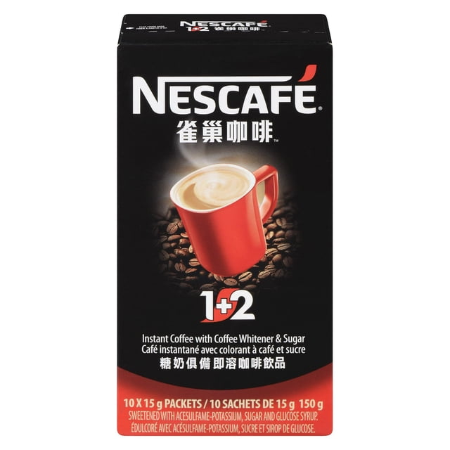 Nestle Nescafe 1+2 Instant Coffee Sachets 10ct, 150 g, 10 Count