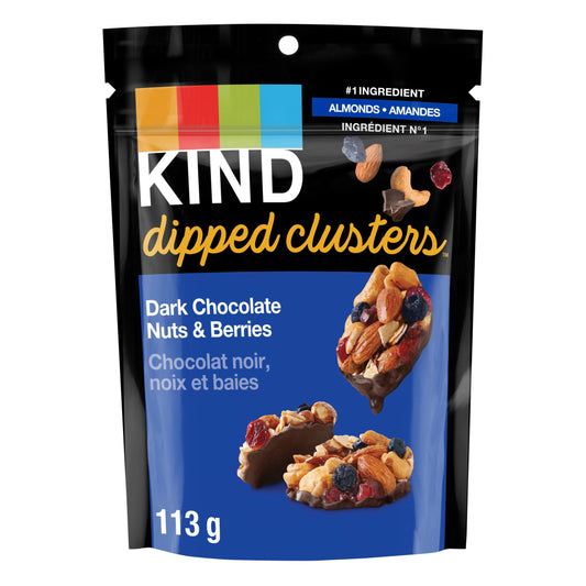 KIND Dipped Clusters Nuts Dark Chocolate Berries Snack Mix 113g