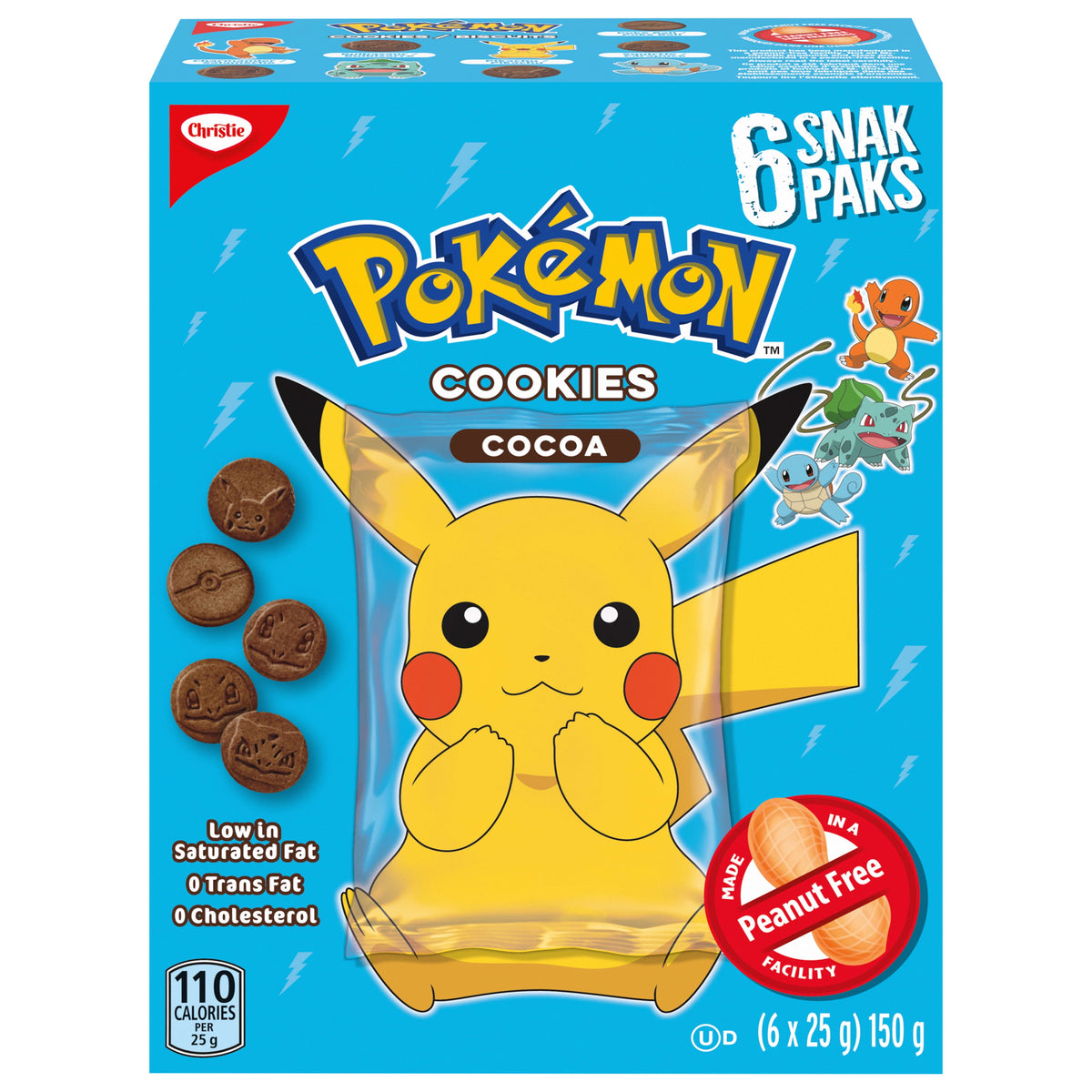 Christie Pokemon Cocoa Snack Packs 6 x 25g